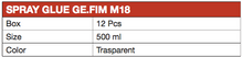 Carica l'immagine nel visualizzatore di Gallery, Ge.Fim M18 - Spray glue riposizionabile 500ml